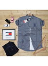 Grey Outluk Fuction Wear Plain Full Sleeve Cotton Shirt 002